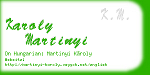 karoly martinyi business card