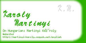 karoly martinyi business card